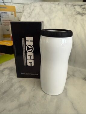Hogg Outfitters White 12 oz Sublimatable Travel Tumbler with Black Lid